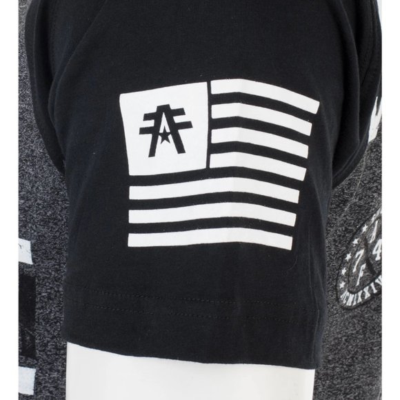 American Fighter Mens T-Shirt MICHIGAN Athletic BLACK GREY Biker MMA - Picture 6 of 7